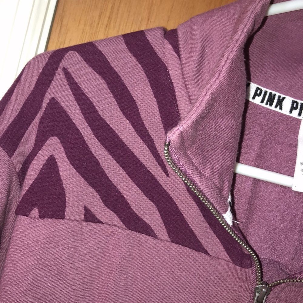 Vs Pink Zebra Print 1/4 Zip In Soft Begonia Color… - image 6